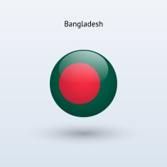 Round flag of Bangladesh