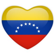 Venezuela Flag Heart Glossy Button N2 free image download