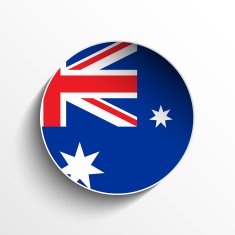 Australia Flag Sticker Button