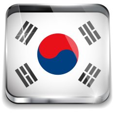 South Korea Flag Smartphone Application Square Buttons N2