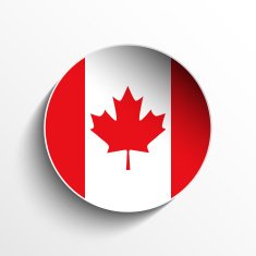 Canada Flag Sticker Button