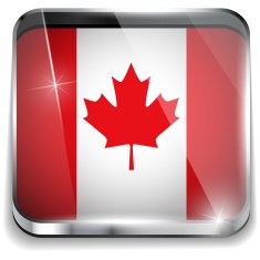 Canada Flag Smartphone Application Square Buttons N2