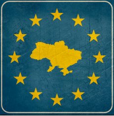Grunge Ukraine road sign