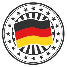 Vector stamp with flag of the Germany