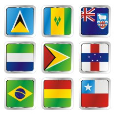 isolated american flags N5