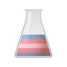 chemical test tube with a transgender pride flag