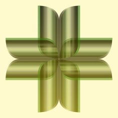 Abstract green flower