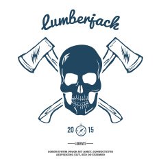 Skull with Crossed Axes Vector