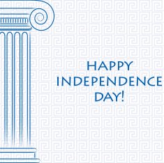 Happy Independence Day card for Greece in vector format N6