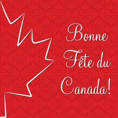 Maple leaf 'Happy Canada Day' card in vector format N4