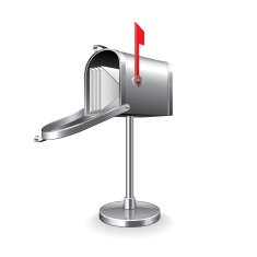 Mail box isolated on white vector