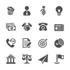 business and economic icon set vector eps10 N2