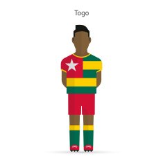 Togo football player Soccer uniform