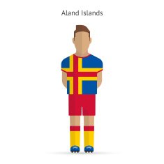 Aland Islands football player Soccer uniform