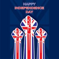 Flag of united kingdom happy Independence Day design
