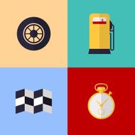 Vector flat game icons