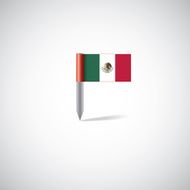 mexico flag pin N2