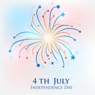 Beautiful fireworks on colorful background