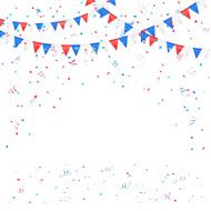 Independence day background with confetti