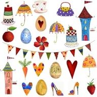 Set of decorative element