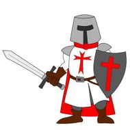 Crusader with a sword