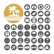 Summer Icon set vector illustration