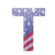american flag letter T N2
