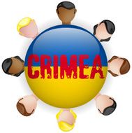 Ukraine Flag Glossy Button N10