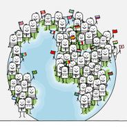 world people &amp; flags