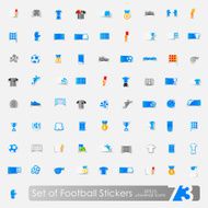 Set of football stickers N12