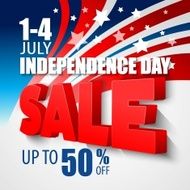 4th of july sale vector background N3