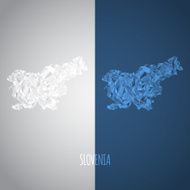 Low Poly Slovenia Map with National Colors