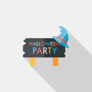 Halloween party flat icon with long shadow eps10 N24