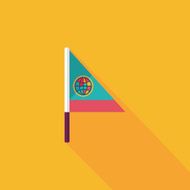 Flag flat icon with long shadow N34