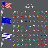 Vector modern set flags of the world