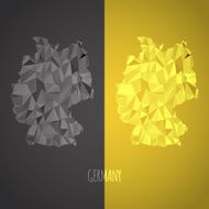 Low Poly Germany Map with National Colors