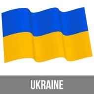 Ukrainian flag vector