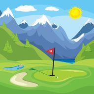 Golfing in the mountains