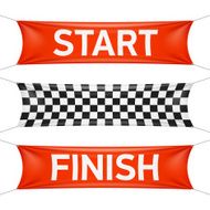 Starting and finishing lines banners