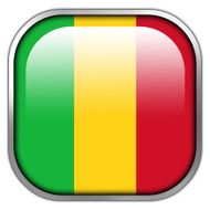 Mali Flag square glossy button