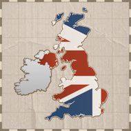 United Kingdom retro map