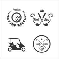 Golf icons and labels