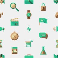 Flat Design Elements Seamless Pattern N3