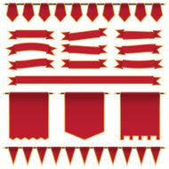 red ribbons and banners