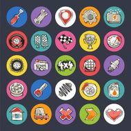 Cartoon Cars Icons Set N2
