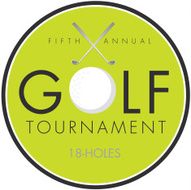 Elegant Golf tournament word design icon N2