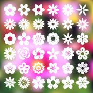 Set of Flower icons