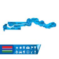 gambia vector map