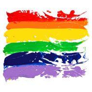 Gay and LGBT rainbow flag Culture symbol Handmade N5