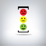 Traffic light on grey background